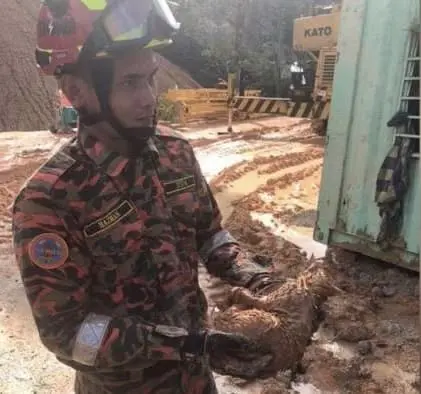 Abidul Hazman - Malaysian firefighter on duty