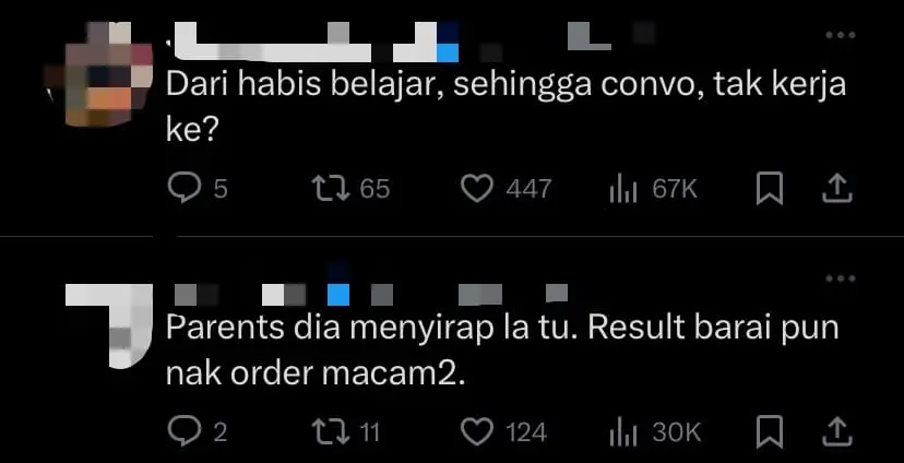 M'sian Student Considers Convocation 'Boycott' As Parents Decline Financial Support For Attire & Accommodation - comment