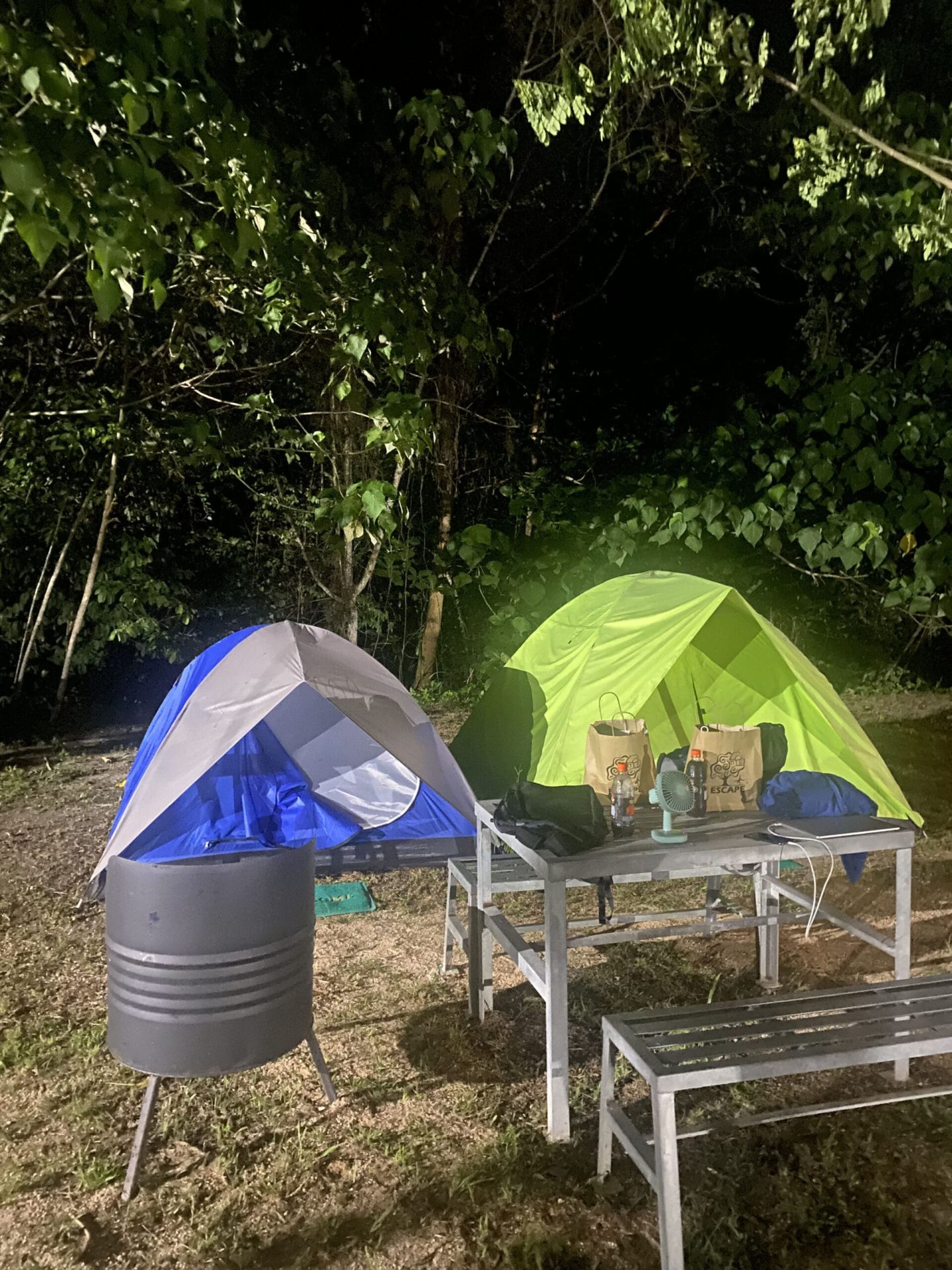 Camping during nigh time at ESCAPE Penang