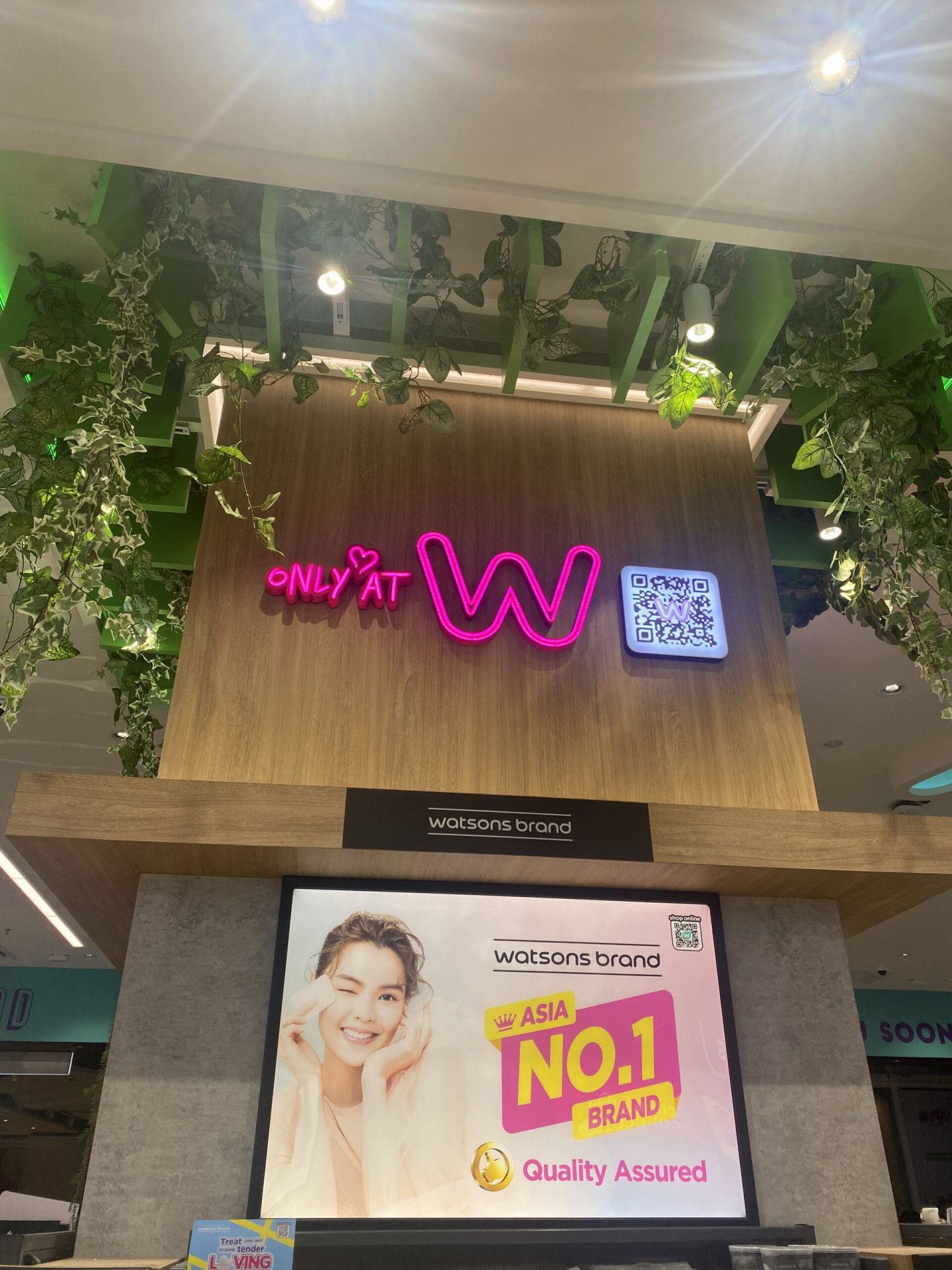 Watsons 700th Store KSL Esplanade Mall plastered with QR codes for easy access