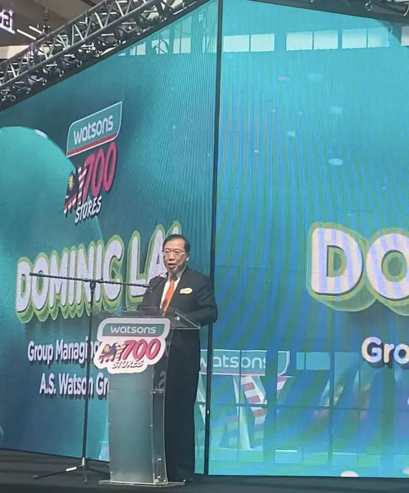 Dominic Lai at Watsons 700th Store KSL Esplanade Mall press conference