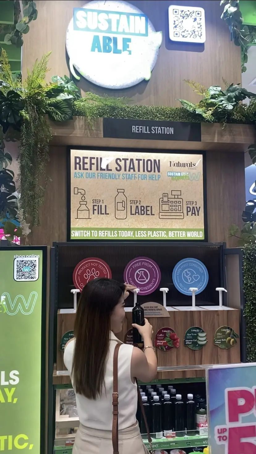 Watsons 700th Store KSL Esplanade Mall - refill station