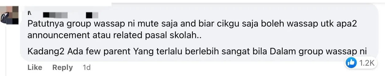 'I Hope You Have Hands To Reply To My Question' - M’sian Mum Slammed For Rude Message In School WhatsApp Group - comment