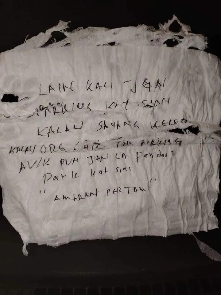 first warning note over parking dispute