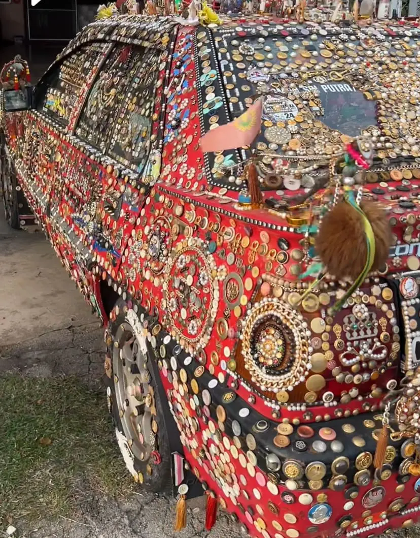 M'sian Man Decorates Proton Saga With Jewellery And Figurines