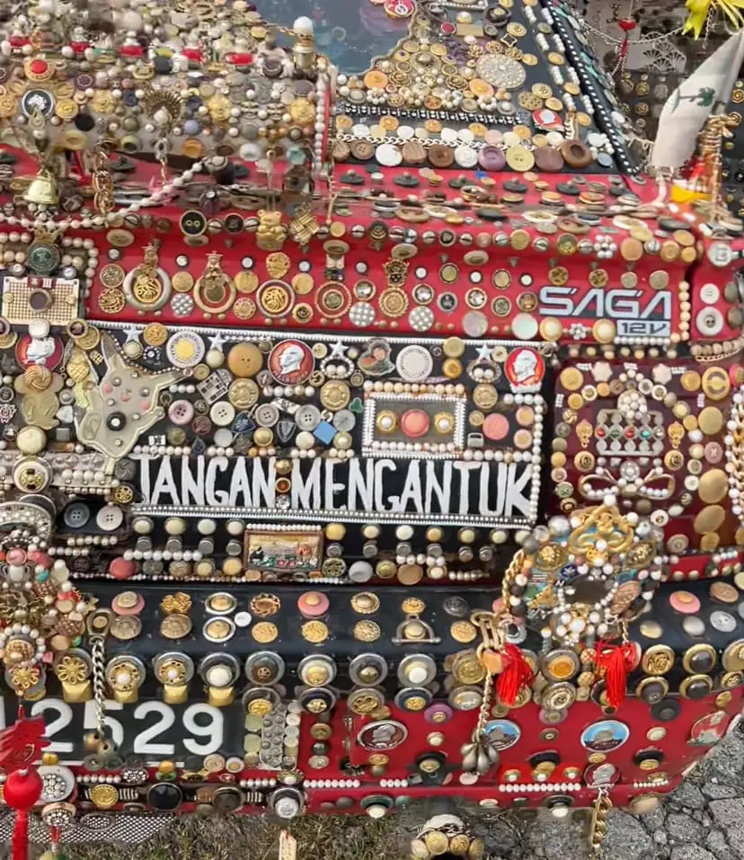 M'sian Man Decorates Proton Saga With Jewellery And Figurines