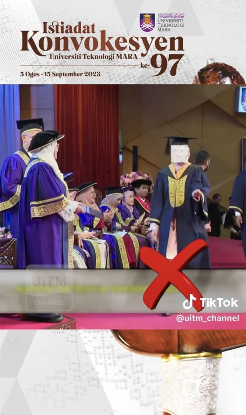 UITM's notice on graduates not to give signal during convocation ceremony via TikTok