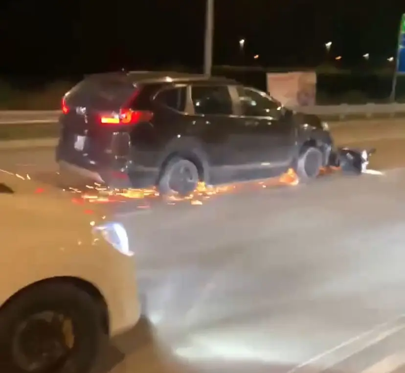 honda crv drags motorcycle in rawang - august 2024