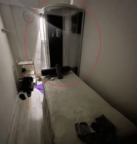 Interior of massage parlour