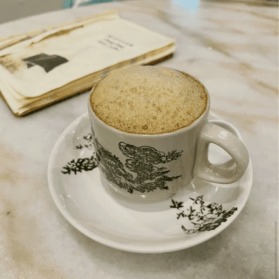 A cup of Ipoh white coffee