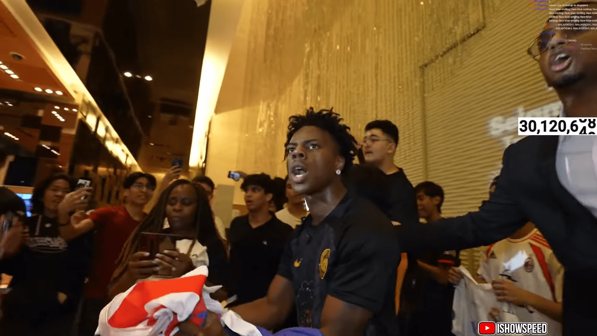 IShowSpeed screams at the crowd