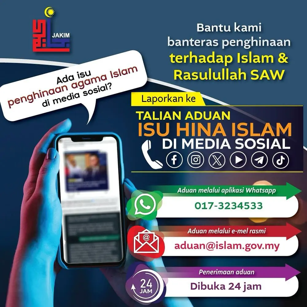 JAKIM 24-hour hotline poster