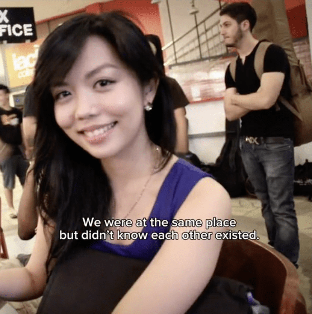 Jenn Chia didn't know she met her now-husband before they know each other