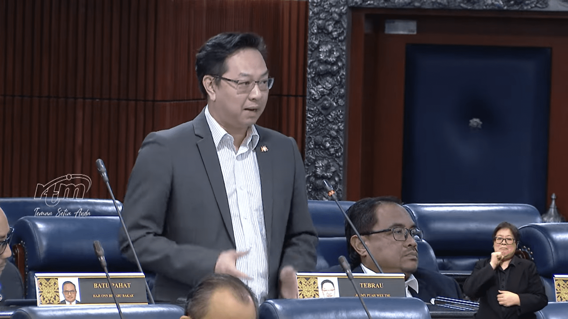 Jimmy Puah speaking at Parliament