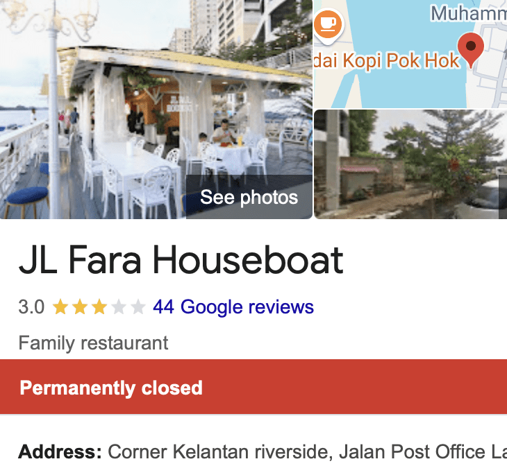 JL Fara Houseboat Cloed