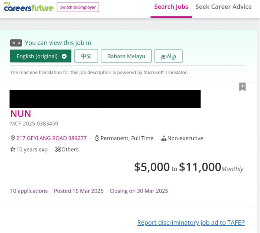 Job descriptions JD Singapore Buddhist Society 2