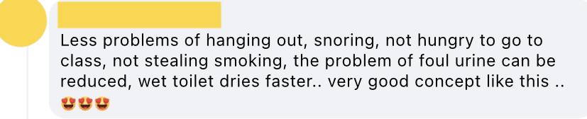 Johor Open-Air Toilet Wins praises online comment 01