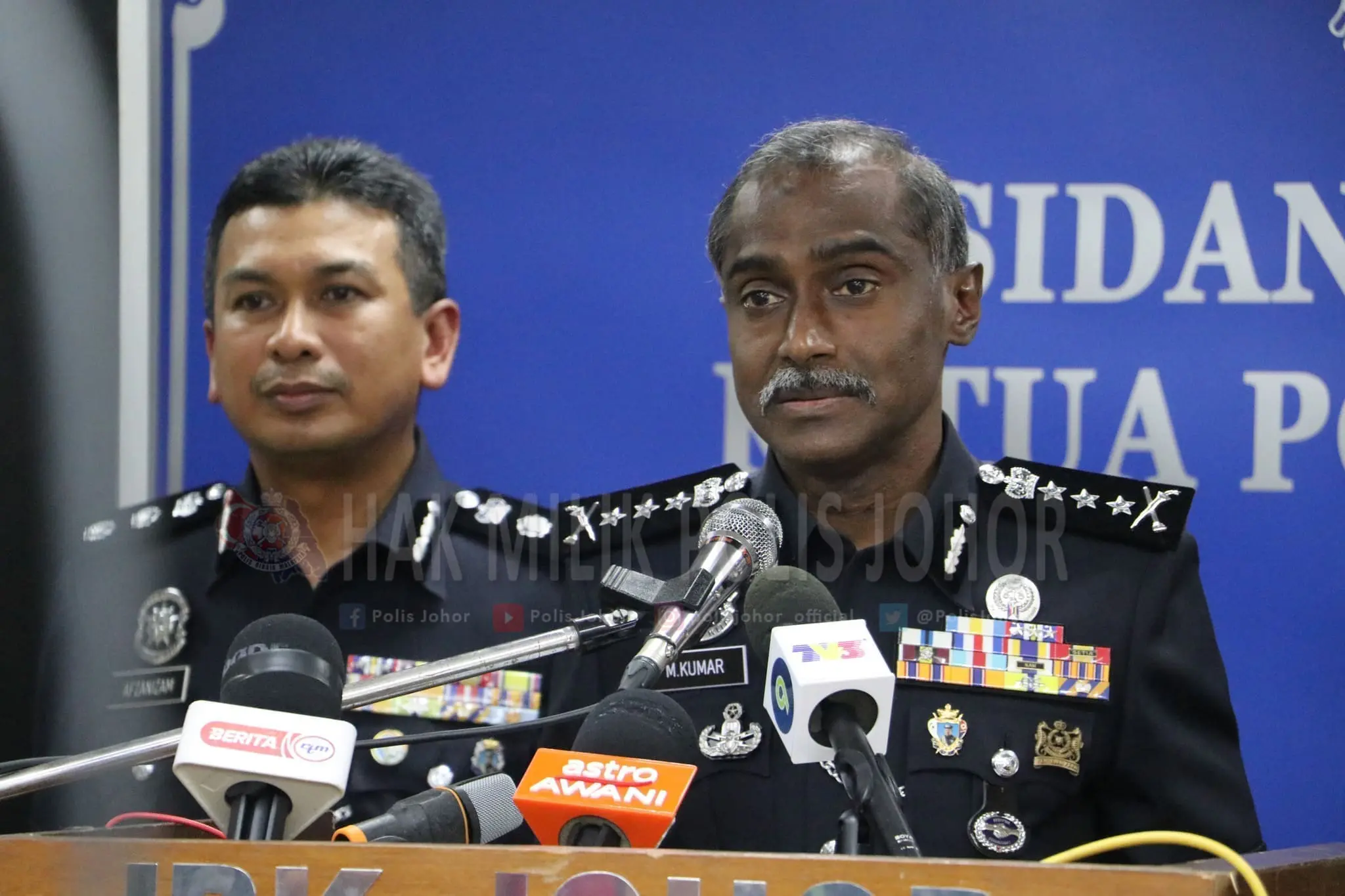 Johor police chief Commissioner M. Kumar