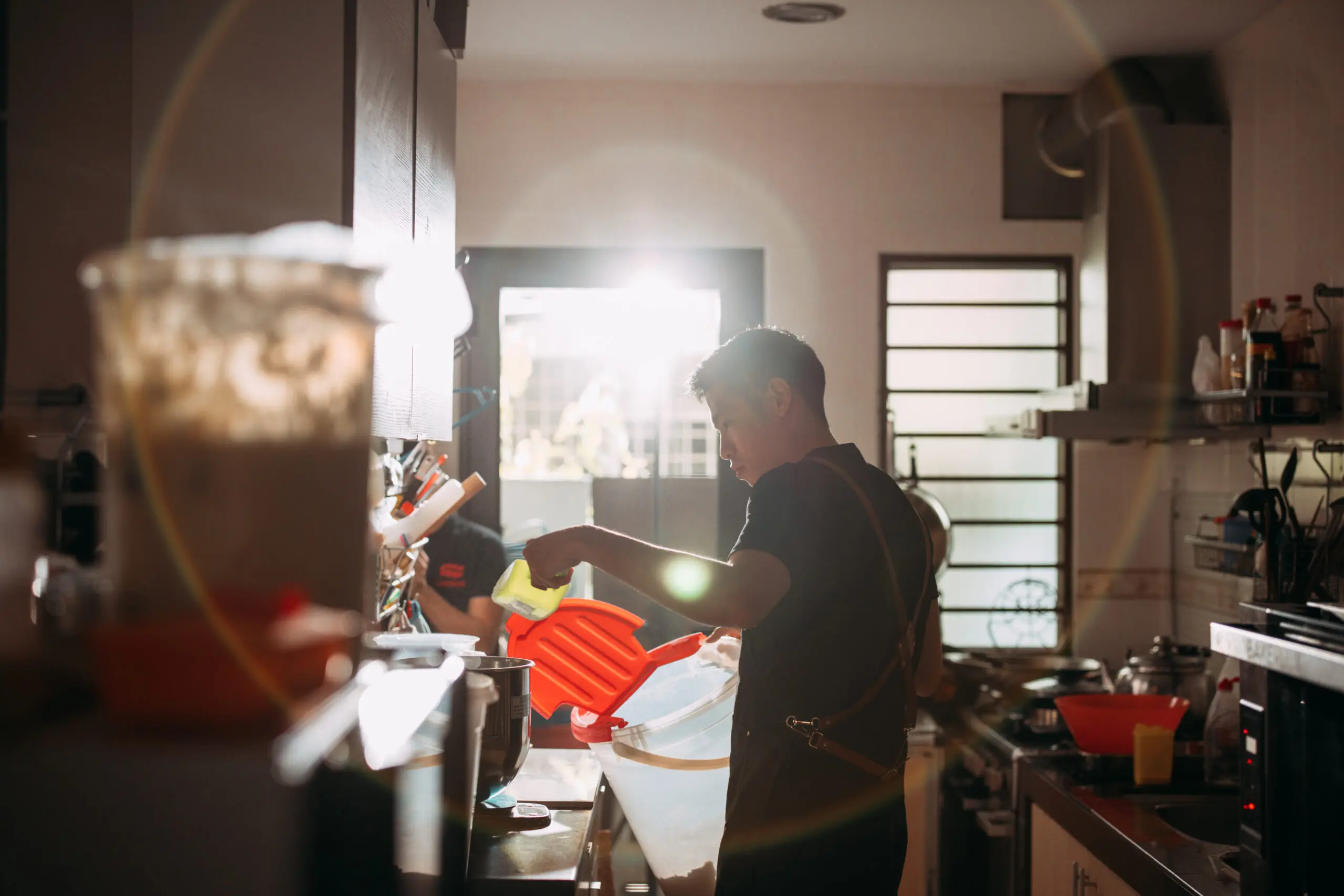 Jonathan at his home-base bakery