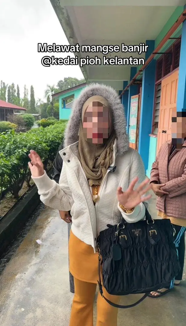 Juliana Mazlan at the evacuation centre at Kelantan