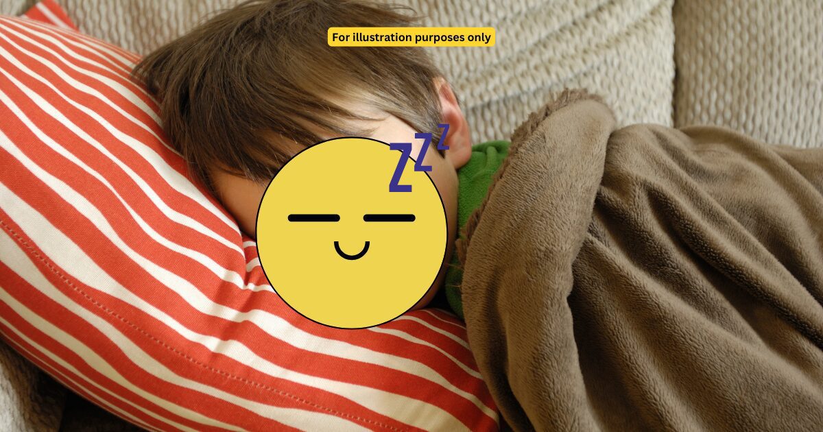 kid sleeping on couch