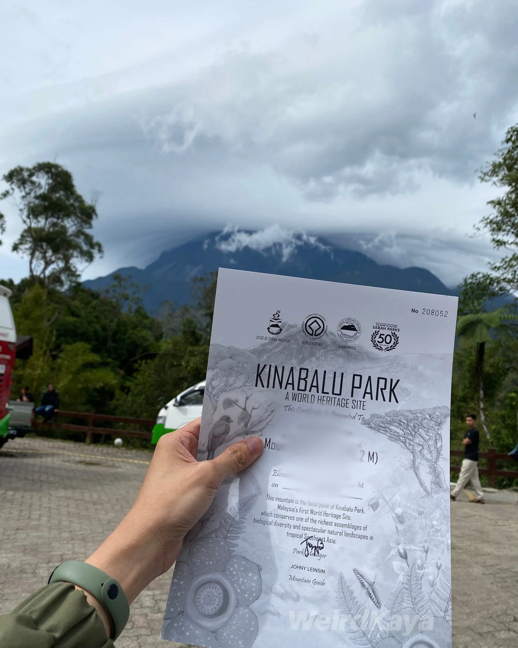 Kinabalu Park B&W cert (Did not reach the peak)