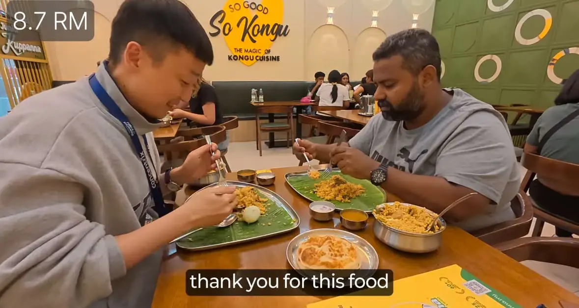 korean man treated by colleague for lunch