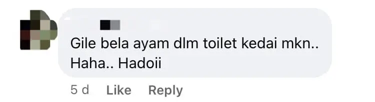 Live Chickens Found Inside Toilet In Shah Alam, Leaves Health Inspectors Baffled comment 2