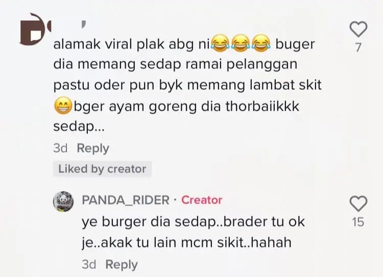 Cheras Burger Seller Loses Her Cool And Hurls Bottle Of Sauce At Delivery Rider comment 1