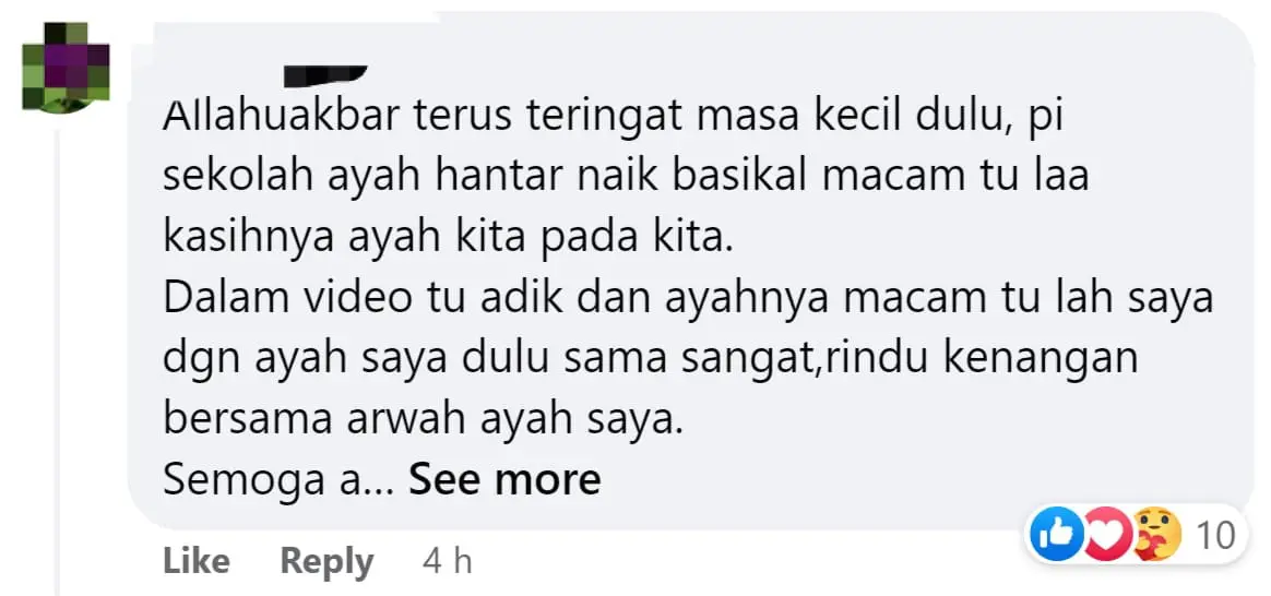 Netizens Saddened By Pakcik Sending Grandkid To School With His Bicycle