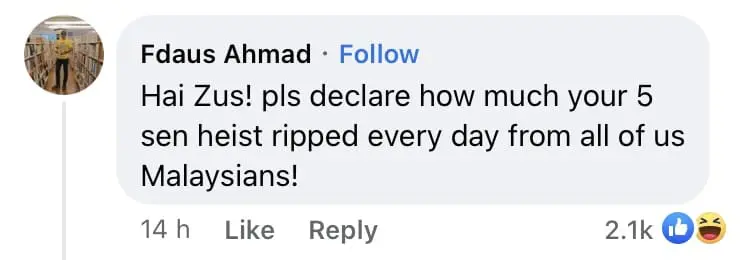 Zus Coffee Responds To 5 Sen Controversy With 75 Sen Promo But Netizens Aren't Impressed comment 3