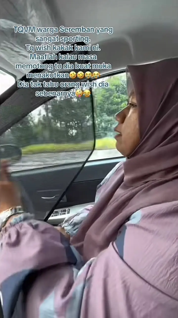 Screenshot of the siblings saying thank you to Seremban people for wishing her sister happy birthday