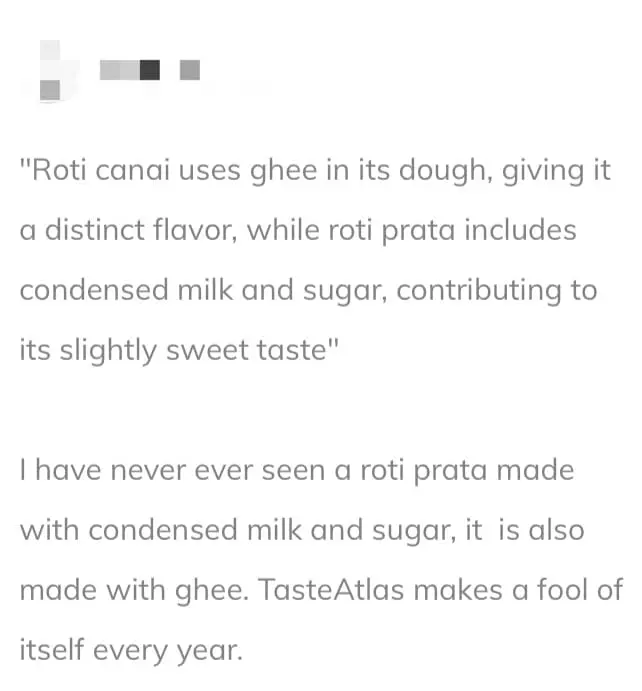 'It's Different From S'pore's Roti Prata' — TasteAtlas Defends Msia’s Roti Canai's No.1 Ranking comment 2