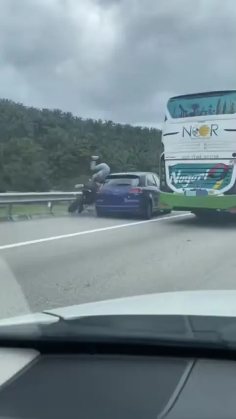 SG-registered car collides with motorbike