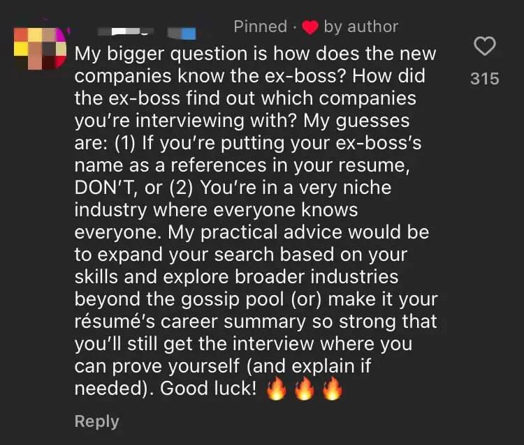 M'sian Claims Friend Couldn't Get A Job After Her Ex-Boss Told Interviewers Not To Let Her Pass comment 4