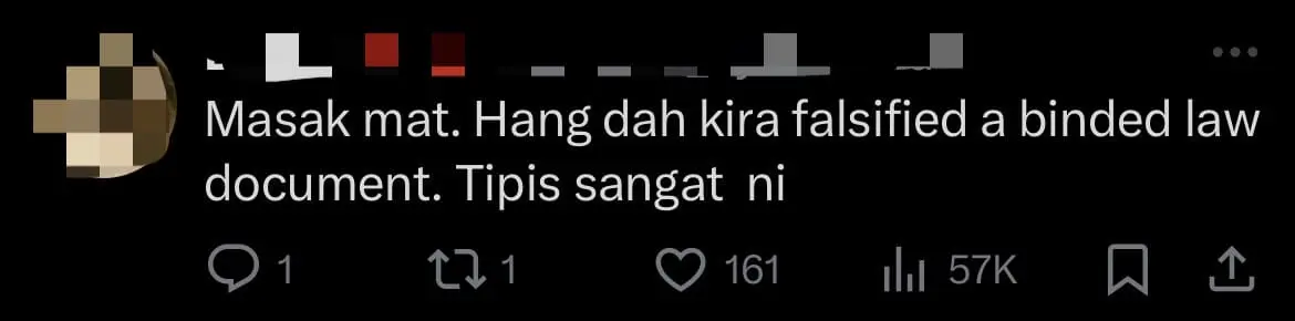 M'sian Man Gets Busted For Submitting Fake Payslip To Bank, Asks Netizens For Advice comment 1