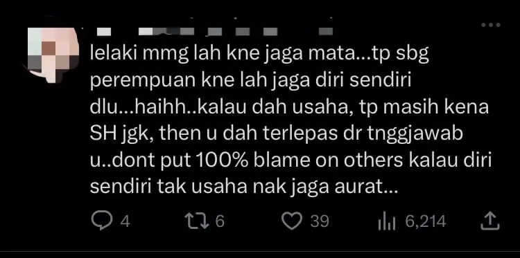 "Your Breasts Made Me Drool" — M'sian Woman Sexually Harassed By Stalker At Ramadan Bazaar comment 2