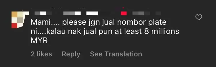 M'sian Actor Looking To Sell 'MAF14' License Plate, Bidding Amount Starts At RM1.85 Million comment 2