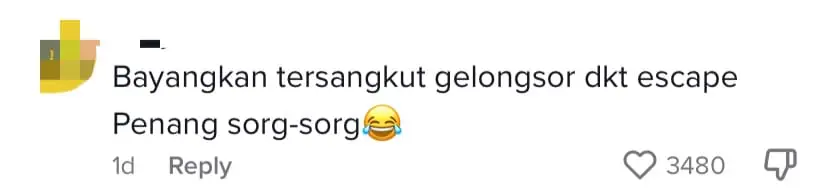 "So Funny!"- M'sians Stuck In A Water Slide At A Theme Park After Water Supply Suddenly Cut Off