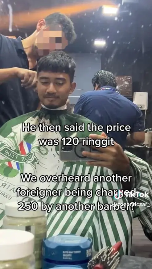 British Tourists Charged RM120 For Haircut By KL Barber, Asks Locals If This Is A Scam