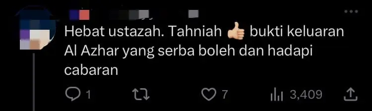 M'sian Woman Who Was Despised For Working As A Cleaner Graduates From Top Egyptian Uni comment 2