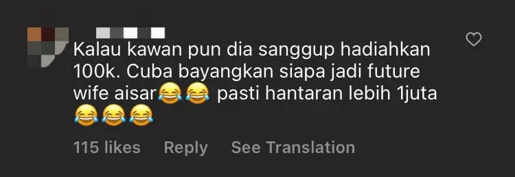 M'sian Influencer Gives Close Friend RM100K In Cash At His Wedding, Says He's Grateful For Their Friendship comment 3