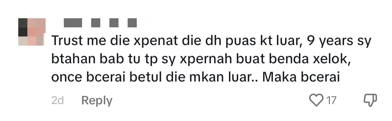 M'sian Woman Said She Cheated On Husband As She Found Him Boring Due To Dull Sex Life comment 3