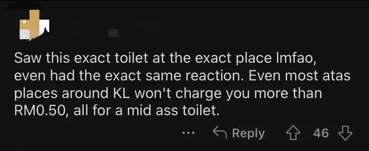 M'sian Netizen Shocked To See Cashless Pay Toilet At Solaris Mont Kiara comment 3