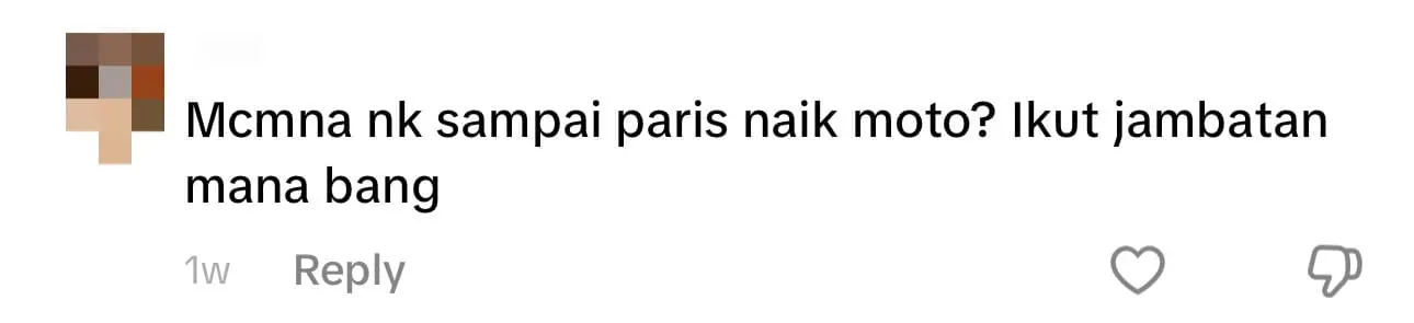 M'sian Couple Spend 4 Months Riding Their Kapcai To Paris For The 2024 Olympics comment 3