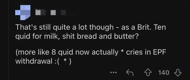 M'sian Shocked By RM50 Bill After Buying Bread, Butter, & Milk At Convenience Store comment 4