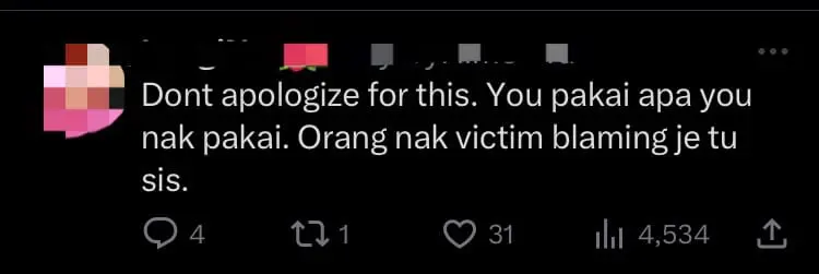 "Your Breasts Made Me Drool" — M'sian Woman Sexually Harassed By Stalker At Ramadan Bazaar comment 4