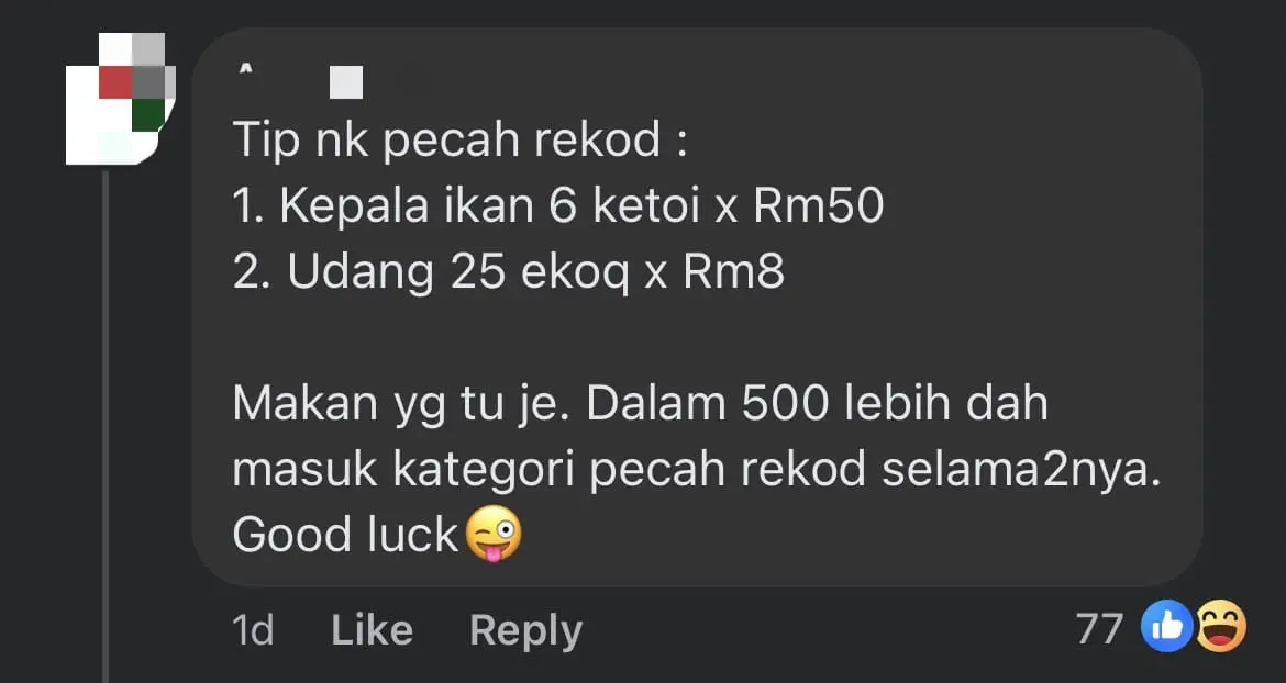 M'sian Man Devours RM350 Nasi Kandar, Breaks His Previous Record Of RM222 comment 2