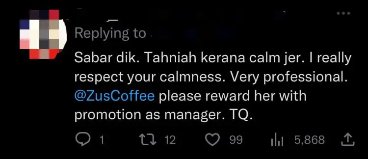 "Your SOP's Bulls**t!" — M'sian Man Yells At Zus Coffee Staff Over Size Of Americano Drink comment 3
