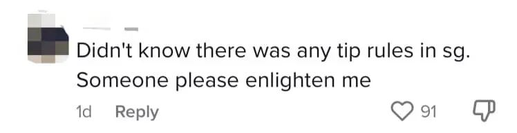 "Please Learn The Tip Rules" — S'porean Delivery Rider Slams Customer Over RM2.90 Tip comment 3